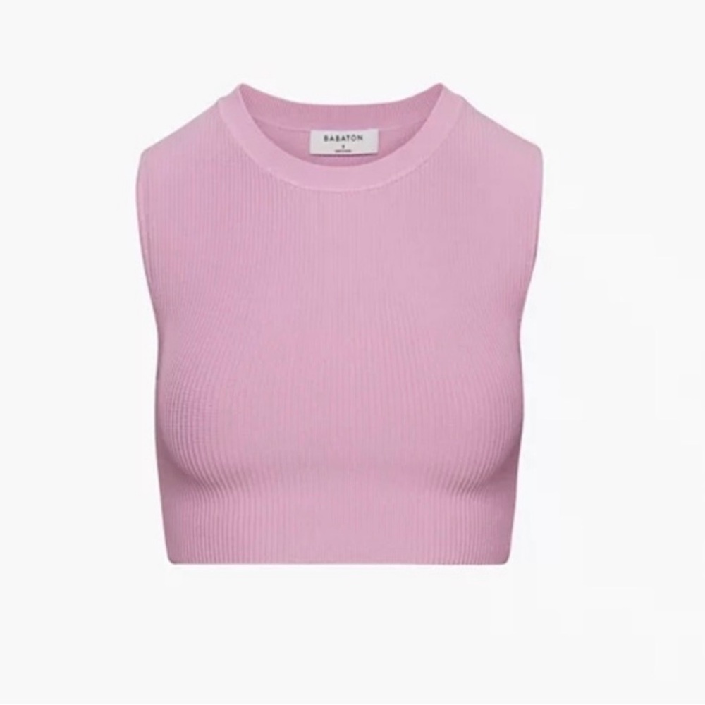 Babaton Soft Purple Sleeveless Crop Top